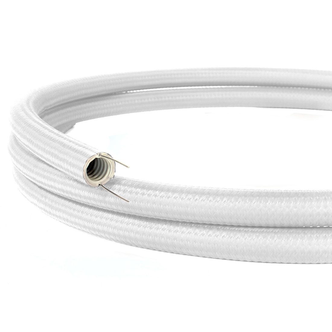 Creative-Tube, Durchmesser 20 mm, in Seideneffekt RM01 weiß, mit modularer Kabelkanal Creative-Tube, Durchmesser 20 mm, in Seideneffekt RM01 weiß, mit modularer Kabelkanal