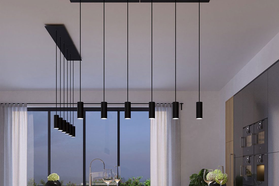Lampenbaldachine für individuelle Lichtprojekte Lampenbaldachin mit Textilkabel und E27-Fassung für Pendelleuchte
