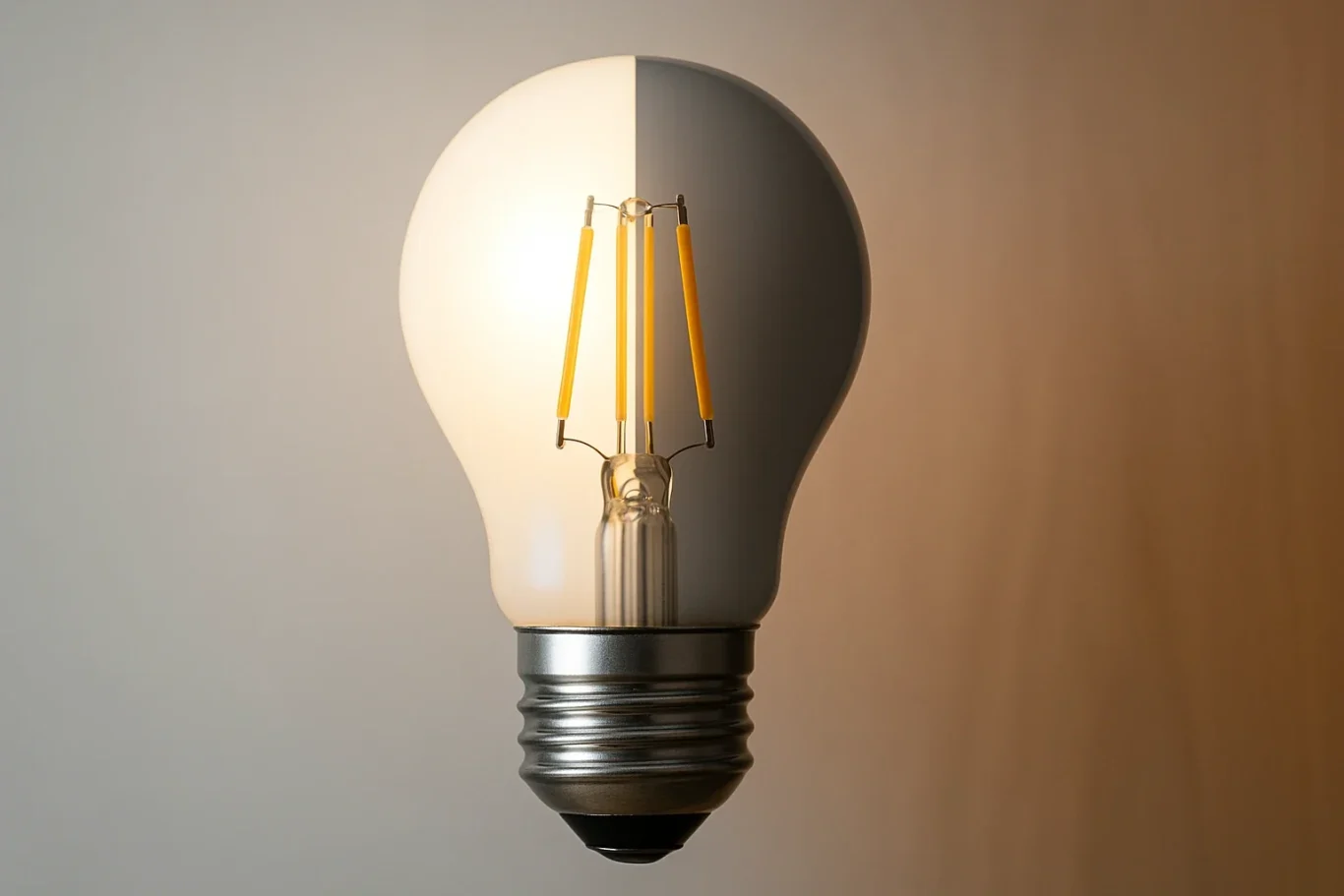 Was spricht gegen LED? – Hero-Bild DELiver-light mit moderner LED-Glühbirne Was spricht gegen LED? – Hero-Bild DELiver-light mit moderner LED-Glühbirne